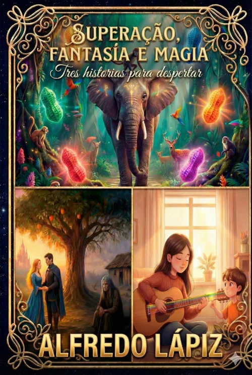 capa-superacao Capa do e-book Superação, Fantasia e Magia de Alfredo Lápiz. Design colorido e inspirador.